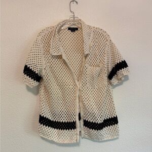 Sanctuary Cream Open-Knit Cardigan